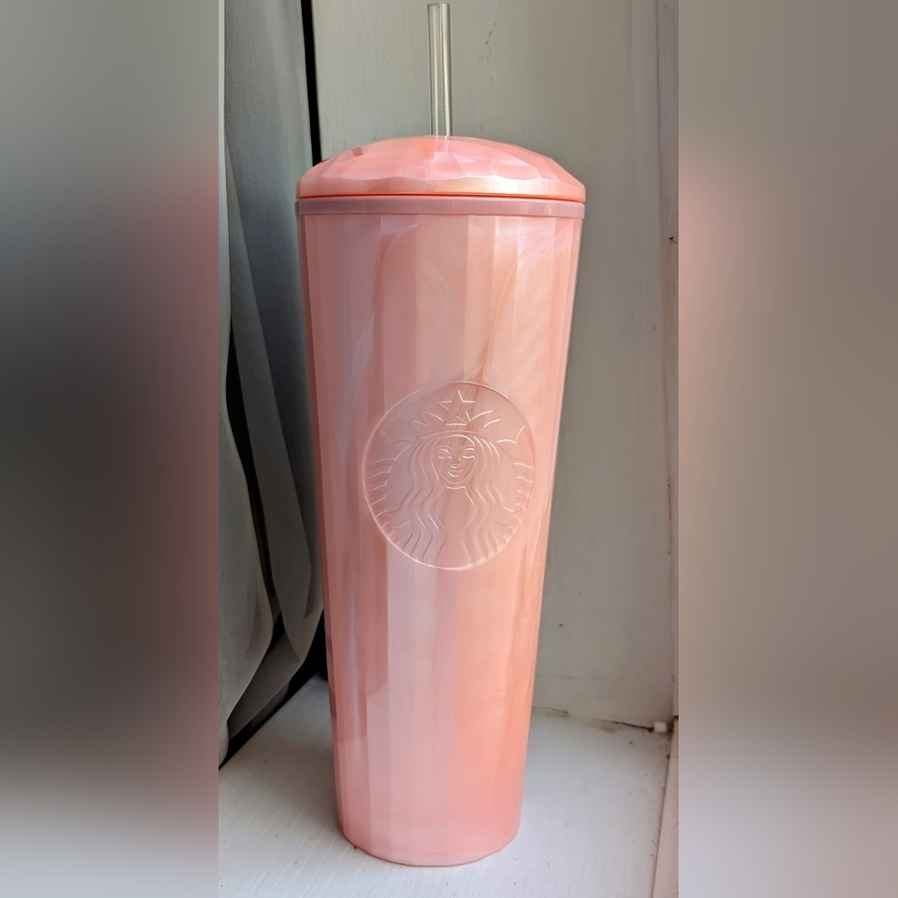 Starbucks Pink Marble Dome Iridescent Summer Release 2021 Tumbler